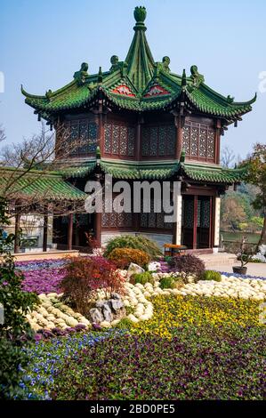 Ancien bâtiment du Svelder West Lake Park de Yangzhou, province du Jiangsu, Chine. Banque D'Images