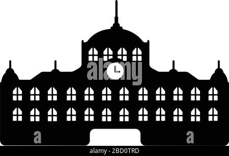 Tokyo bâtiment de repère plate illustration vectorielle / Station de Tokyo Illustration de Vecteur