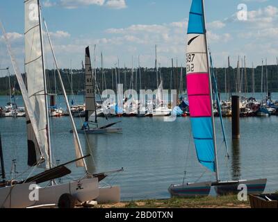 Brombachsee, Enderndorf, Marina, Franken, Bayern, Allemagne Banque D'Images