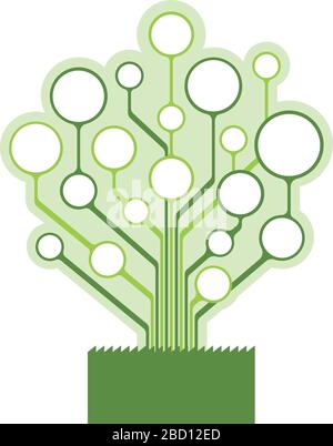 illustration du modèle de diagramme d'arborescence / infographies Illustration de Vecteur