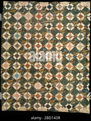 Variation de correctif Pieced Quilt neuf sur le point. Banque D'Images