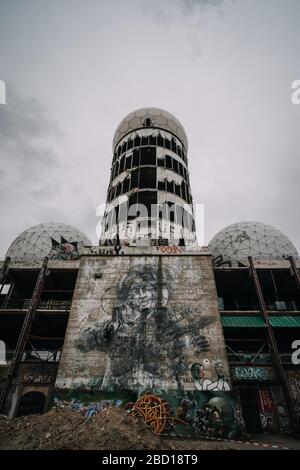 Teufelsberg, ancien poste d'écoute américain, Berlin-Grunewald, Allemagne Banque D'Images