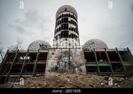 Teufelsberg, ancien poste d'écoute américain, Berlin-Grunewald, Allemagne Banque D'Images