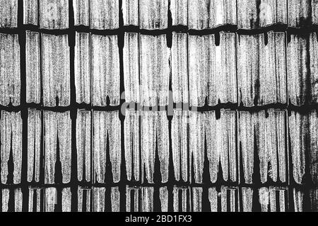 Détresse ancienne texture de tuile de toit. Fond gris noir et blanc. Illustration vectorielle EPS8. Illustration de Vecteur