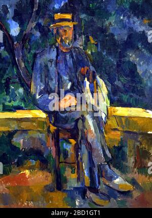 Homme assis 1905-1906 Paul Cézanne 1839–1906 France française Banque D'Images