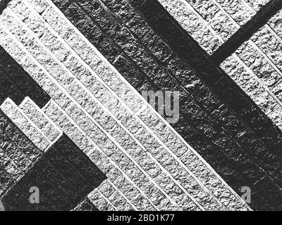 Détresse ancienne texture avec carrelage de sol ou de mur. Fond gris noir et blanc. Illustration vectorielle EPS8. Illustration de Vecteur