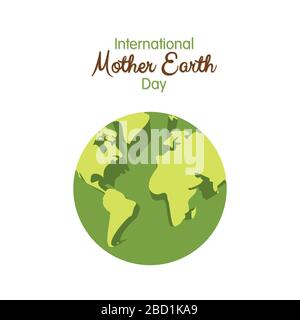 illustration créative de la conception d'affiches internationales de la fête de la terre mère Illustration de Vecteur