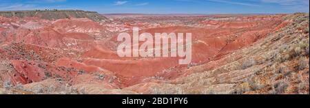 Vue panoramique sur le désert peint depuis Tiponi point dans le parc national de la forêt pétrifiée, Arizona, États-Unis d'Amérique, Amérique du Nord Banque D'Images