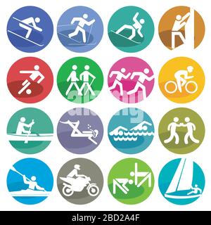 Jeu d'icônes sport - illustration vectorielle Illustration de Vecteur