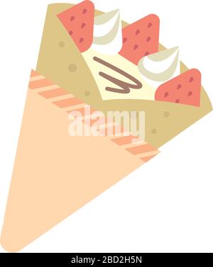 illustration vectorielle de crêpe Illustration de Vecteur