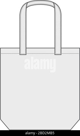 Illustration du modèle de sac fourre-tout / sac de shopping / sac écologique Illustration de Vecteur