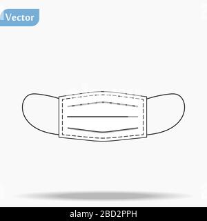 Masque facial, masque dentiste, illustration, vecteur, isolé sur fond blanc Illustration de Vecteur