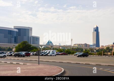 Dubaï, Emirats Arabes Unis - 14 décembre 2019: Hôtel Grand Hyatt Dubai - l'un des hôtels 5 étoiles les plus modernes et les plus luxueux avec 674 chambres situées à Bur Dubai Banque D'Images