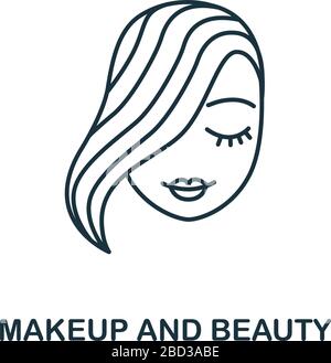 Icône maquillage et beauté de la collection de maquillage et de beauté. Symbole de maquillage et de beauté simple pour les modèles, la conception de sites Web et les infographies Illustration de Vecteur
