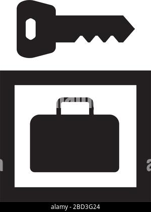 icône du vestiaire / symbole d'information publique Illustration de Vecteur