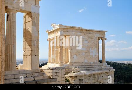 Propylaea. L'imposante entrée à l'Acropole. Banque D'Images