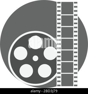 illustration de la bande de film, design plat Illustration de Vecteur