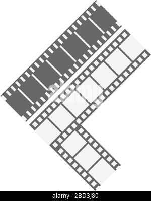 illustration de la bande de film, design plat Illustration de Vecteur