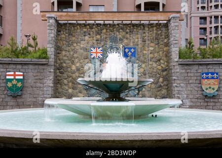 Fontaine de la Cour du jardin de la Confédération, Victoria, île de Vancouver, Colombie-Britannique, Canada, Amérique du Nord Banque D'Images