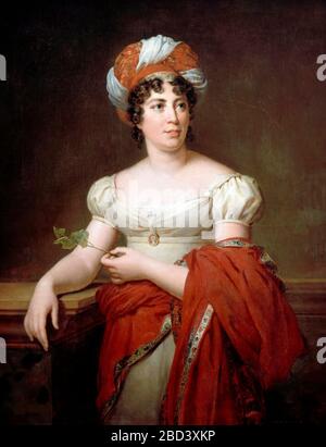 Portrait de Mme de Staël - Marie Eléonore Godefroid Banque D'Images