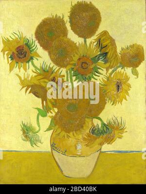 Les Sunflowers (variante) de Vincent van Gogh, 1888. London National Gallery Banque D'Images