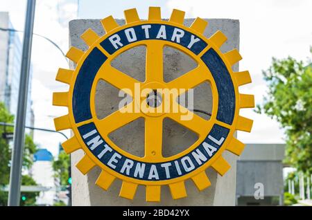 Vicente Lopez, Argentine - 21 décembre 2019: Logo de Rotary International Banque D'Images