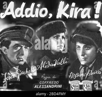 Poster promotionnel pour le film italien « Addio Kira! » ca. 1942 Banque D'Images