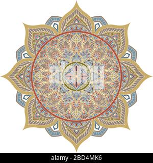 Motif motif motif Mandala Art décoratif élément de conception Illustration de Vecteur