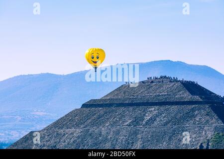 Les pyramides de Teotihuacan au Mexique. Banque D'Images