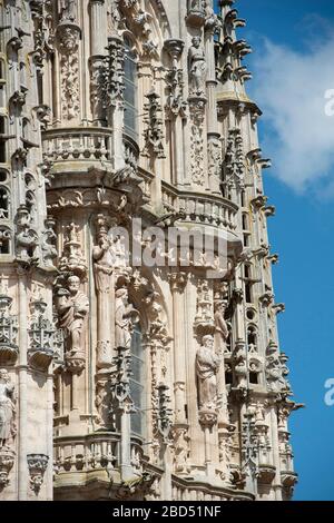 Spires, Cathédrale Sainte Marie de Burgos, site classé au patrimoine mondial de l'UNESCO, Burgos, Castille et León, Espagne, Europe Banque D'Images