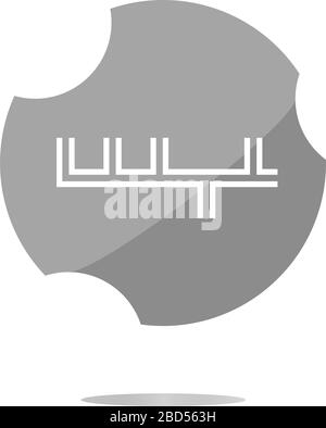 Icône Apps. abstract signe sur le bouton web isolated on white Banque D'Images