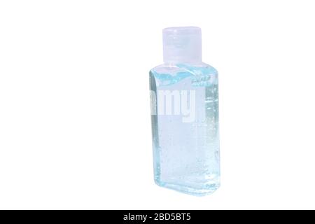 désinfectant pour les mains à base d'alcool ou de gel pour le lavage et le nettoyage des maladies sur fond blanc Banque D'Images