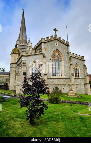 Cathédrale St Columb dans la ville fortifiée de Derry, en Irlande du Nord. C'est l'église mère du diocèse de Derry et Raphoe d'Irlande et Banque D'Images