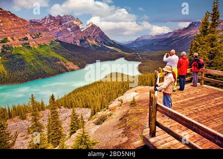 Lac Peyto, parc national Banff, Alberta, Ouest canadien, Alberta, Amérique du Nord Banque D'Images