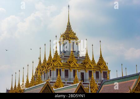 Temple Wat Rakhang Khositaram à Bangkok, Thaïlande Banque D'Images