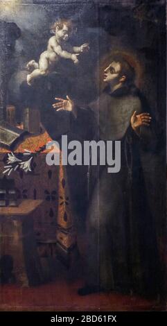 Italie Lombardie - Cremona - Musée civique -' Ala Ponzone' - Gabriele Zocchi: Apparition du bébé Jésus à Saint Anthony de Padoue Banque D'Images