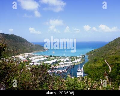 Anse Marcel, Saint Martin, France - Mars 2015 - vue sur la baie Banque D'Images