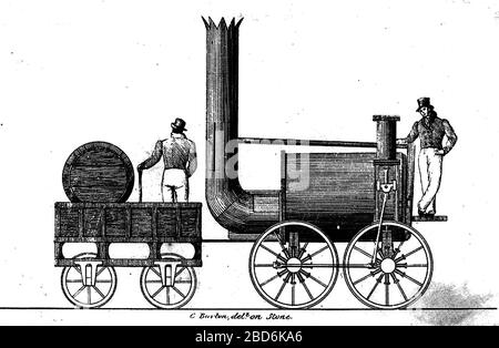 Locomotive à vapeur SANS PAREIL construite par Timothy Hackworth pour les essais de Rainhill de 1829 sur le train Liverpool et Manchester Banque D'Images