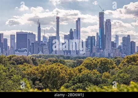 Vue panoramique sur le Midtown Manhattan à New York Banque D'Images