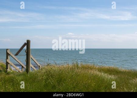 Paysage près de Rodvig, Zélande, Danemark Banque D'Images