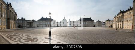 Amalienborg Palace à Copenhague, Danemark. Banque D'Images