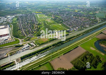 Zone résidentielle de Lippepark Hamm, Schacht Franz, Salzgitter Mannesmann Precision GmbH à Hamm-Herringen, 09.05.2016, vue aérienne, Allemagne, Rhénanie-du-Nord-Westphalie, Ruhr Area, Hamm Banque D'Images