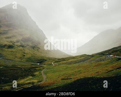 Trois Sœurs de Glencoe, par temps humide Banque D'Images