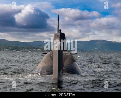 Bateau-moteur de la classe astucieuse des sous-marins de chasseurs nucléaires pour la Royal Navy britannique, HMS astute Banque D'Images