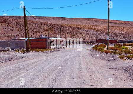 Petite ville de Santa Rosa de los Pastos grandes, Salta, Argentine Banque D'Images