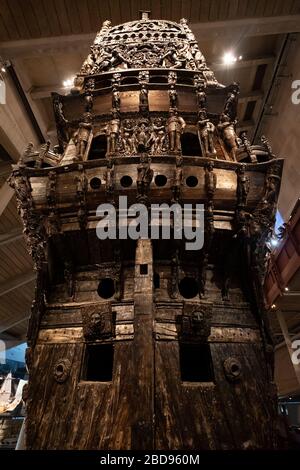 Navire de guerre Vasa au musée Vasa de Stockholm, Suède, Europe Banque D'Images