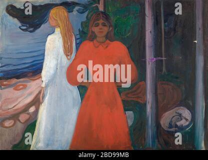 Le Rouge et le Blanc par Edvard Munch 1900 . Musée Munch, Oslo Banque D'Images