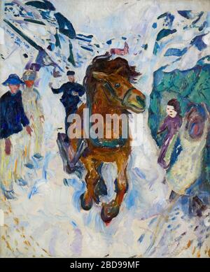Le Galloping Horse par Edvard Munch 1910 . Musée Munch, Oslo Banque D'Images