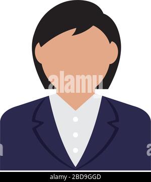 illustration de l'avatar d'une femme d'affaires Illustration de Vecteur