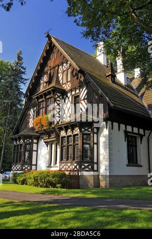 Le Promnice Hunting Lodge. Promnice, Voivodeship silésien, Pologne Banque D'Images